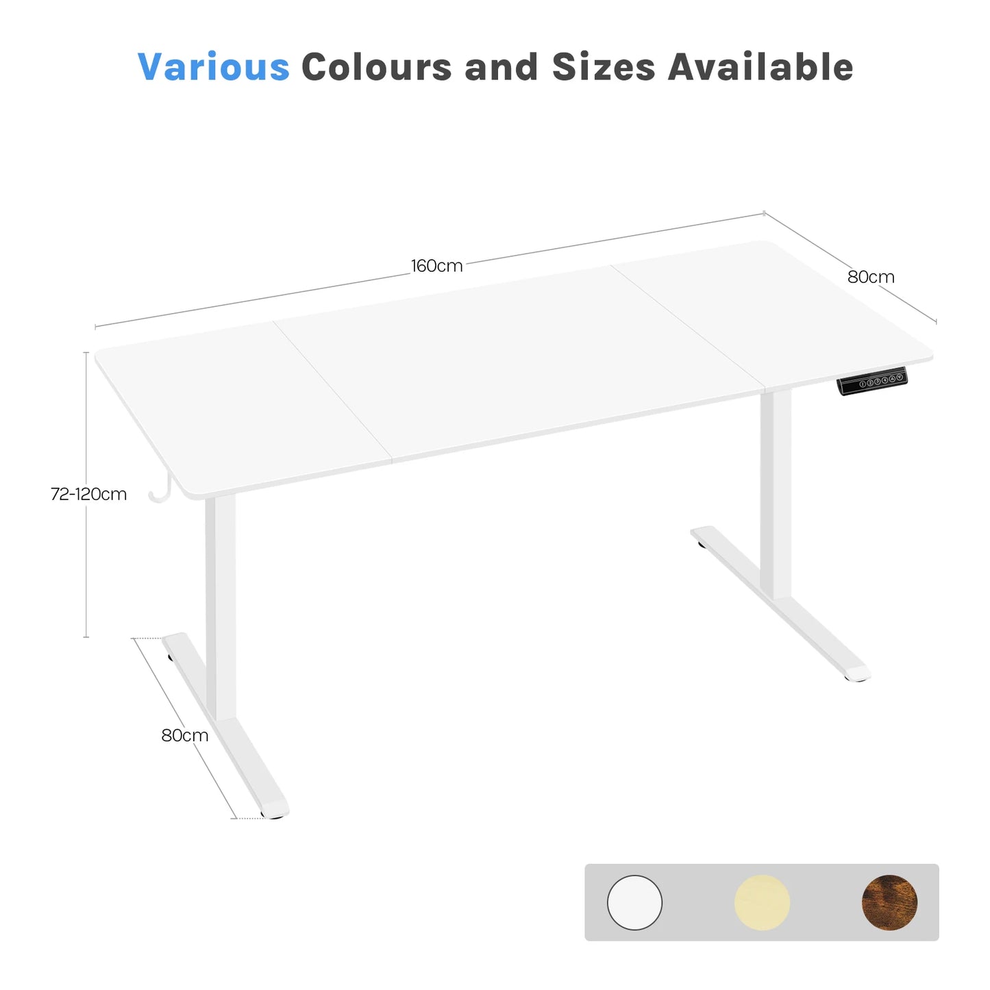 WOLTU Electric Standing Computer Desk Height Adjustable Ergonomic Work Table with USB Charging Port with Memory Control