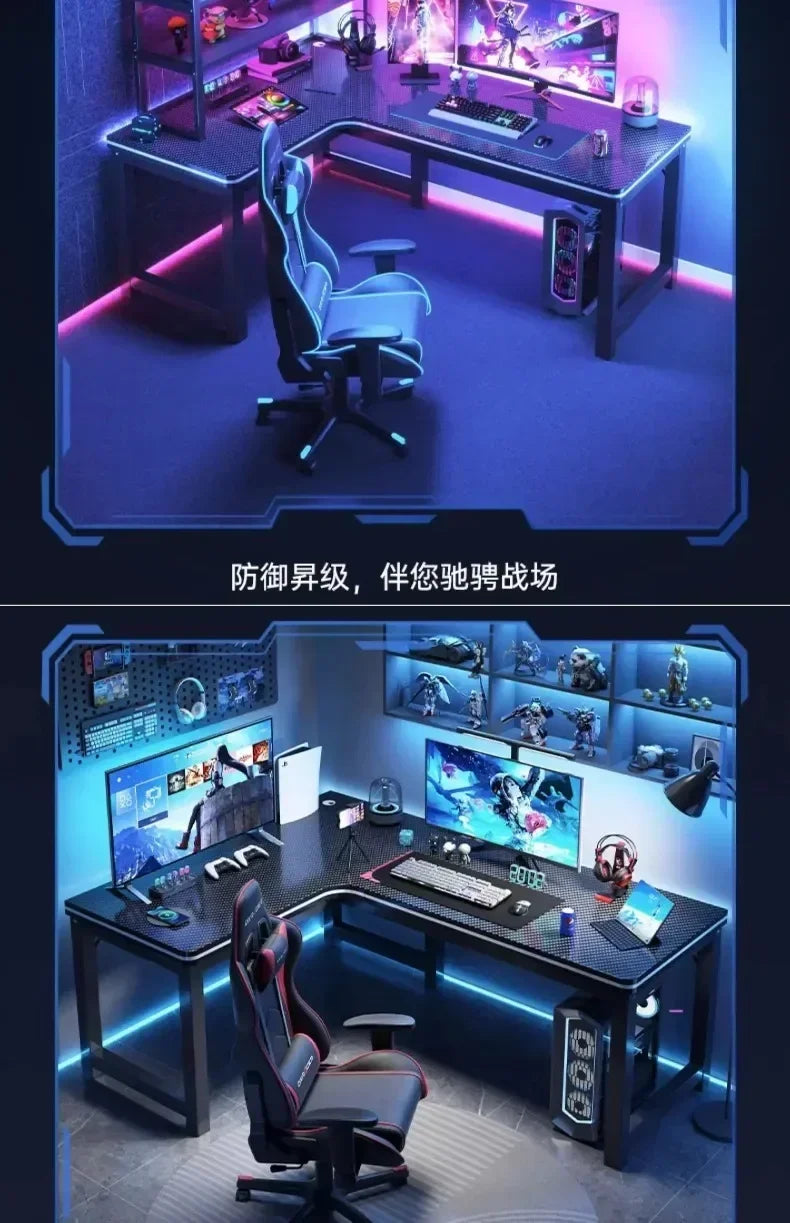 Home Office Furniture Desktop E-sports Table European Double Corner Computer Desks Bedroom Workbench Internet Cafe Gaming Desk