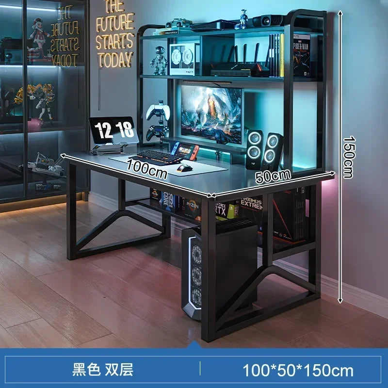 FGHGF Computer Desk and Integrated Library - The Complete Pack for your Workspace