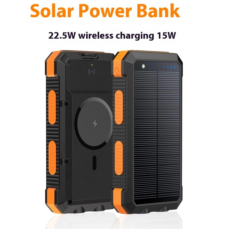 Batterie Externe Solaire Magnétique 20 000 mAh – Charge Rapide & Sans Fil Étanche