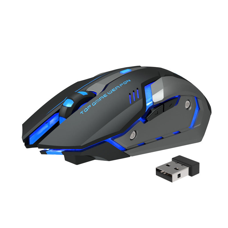 Souris Gaming Sans Fil Silencieuse T1 – Recharge Sans Fil & Confort Ergonomique