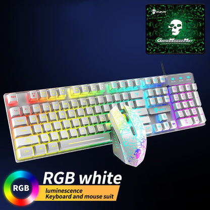 Kuiying T6RGB – Set Clavier et Souris Gaming RGB avec Tapis