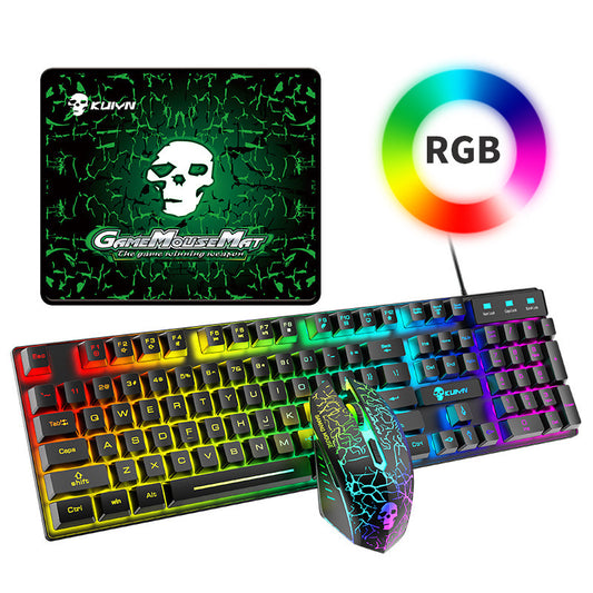 Kuiying T6RGB – Set Clavier et Souris Gaming RGB avec Tapis