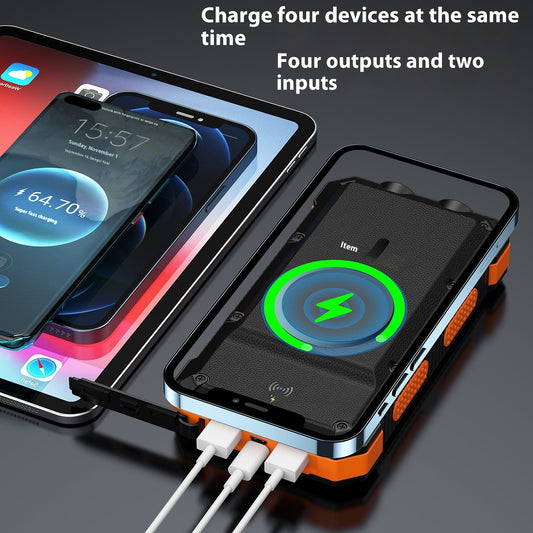 Batterie Externe Solaire Magnétique 20 000 mAh – Charge Rapide & Sans Fil Étanche