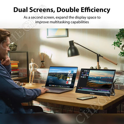 18.5inch Portable Monitor 100Hz RGB100% 1080P 16:9 Back bracket Laptop Extended Display IPS  Screen for Laptop Switch ps4 ps5