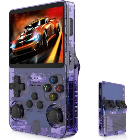 Consolă de jocuri video portabilă retro R36S, ecran IPS de 3,5 inci, player video portabil de buzunar pentru copii, 64 GB, peste 10.000 de jocuri, sistem ArkOS