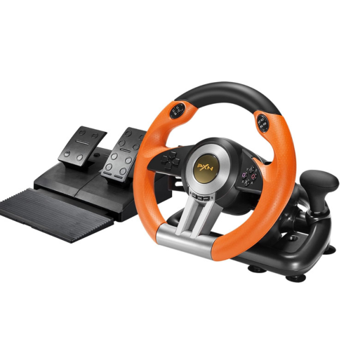 PXN V3II – Volan de curse cu pedale, controler de joc cu vibrații pentru Xbox One, PC, PS3, PS4, Nintendo Switch