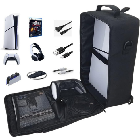 Geantă de transport portabilă nouă pentru PS5, geantă de călătorie multifuncțională, geantă de mână, rucsac cu curea de umăr pentru consola PlayStation 5 și accesorii