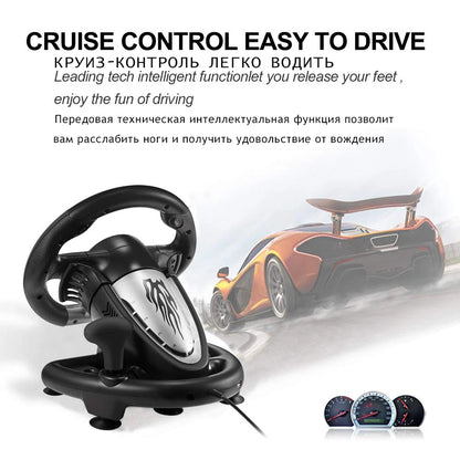 Volant de Course PXN-V3IIIB avec Pédales et Shifter – Compatible Xbox, PS4, Switch & PC