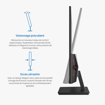 ARZOPA 27inch Monitor 180Hz QHD 2K FastIPS FreeSync Portable Gaming Monitor Second Screen M1RC