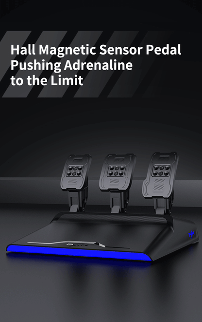 Volant de Course PXN V99 avec Retour de Force 3.2Nm + Pédales & Shifter – PC, PS4, Xbox One, Xbox Series X/S