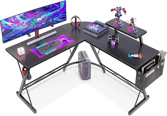 Zeitlich begrenzter Rabatt--ODK Gaming Tisch, Gaming Schreibtisch Eckschreibtisch für Gamer, Schreibtisch L Form