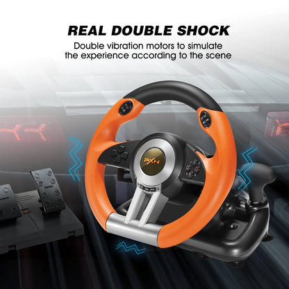 Volant de Course PXN V3 Pro avec Pédales et Shifter – Compatible PC, PS4, Xbox, Switch