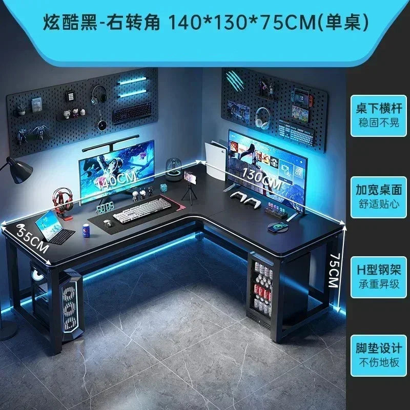 Home Office Furniture Desktop E-sports Table European Double Corner Computer Desks Bedroom Workbench Internet Cafe Gaming Desk