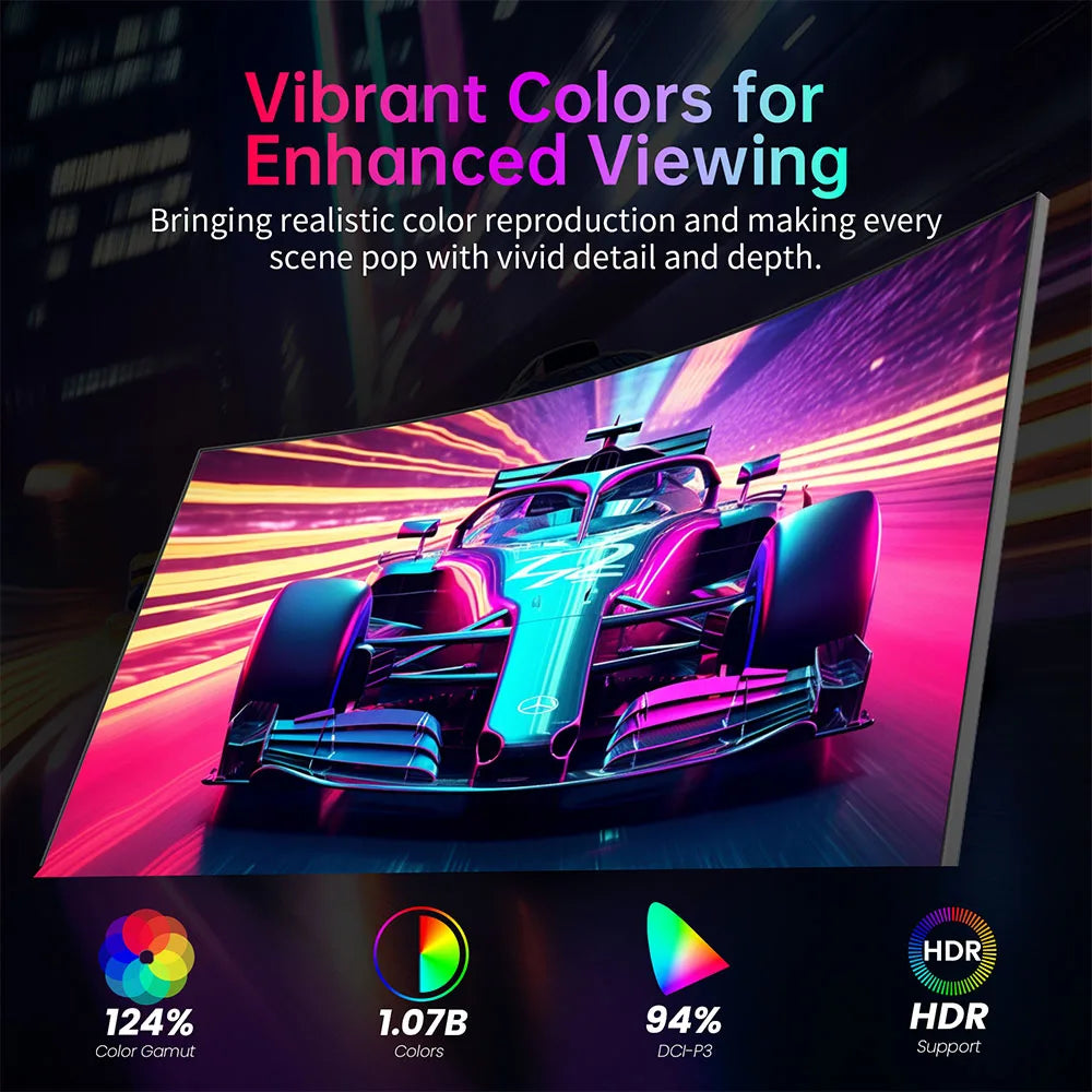 KTC 27" QHD 240Hz Curved Gaming Monitor - 1000R 1ms FreeSync