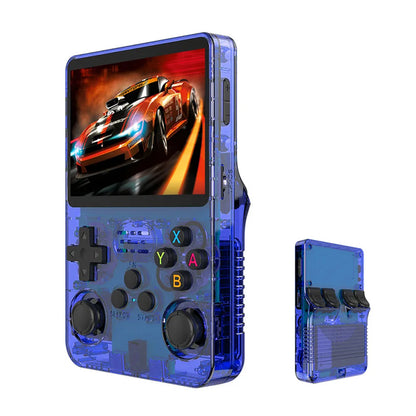 Consola de videojuegos portátil Retro R36S 64GB, sistema ARKOS, pantalla IPS de 3,5 pulgadas, reproductor de vídeo portátil de