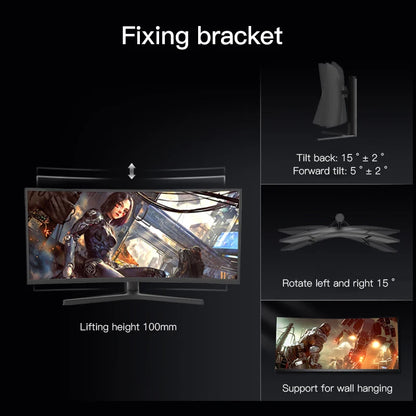 TJXL-34 Inch Curved Monitor 144HZ Computer Screen PC Monitor 4K Gaming Monitors