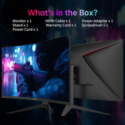 KTC 27" QHD 240Hz Curved Gaming Monitor - 1000R 1ms FreeSync