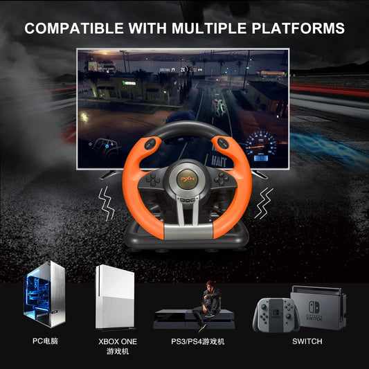 Volant de Course PXN V3 Pro avec Pédales et Shifter – Compatible PC, PS4, Xbox, Switch