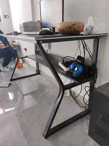 Simple Desktop Computer Desks Home Bedroom Workbench Gaming Tables Office Furniture Student Study Writing Desk and Chair Set E