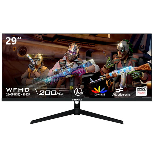FYHXele 29 Inch Monitor 120Hz/200HZ Wide Display 21:9 IPS WFHD Desktop LED Gaming Computer Screen With G-Sync DP/2560*1080