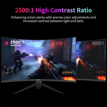 KTC 27" QHD 240Hz Curved Gaming Monitor - 1000R 1ms FreeSync