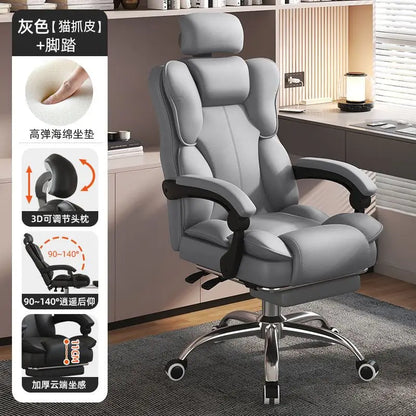 Chaise Executive Boss Ergonomique - Fauteuil Direction Repose-Pieds Café