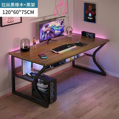 Simple Desktop Computer Desks Home Bedroom Workbench Gaming Tables Office Furniture Student Study Writing Desk and Chair Set E