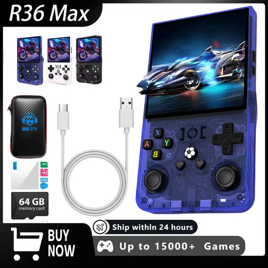 AISLPC R36Max Game Console 4 Inch IPS Screen Linux System Portable Pocket Video Player Retro Handheld Game Console kids Gift