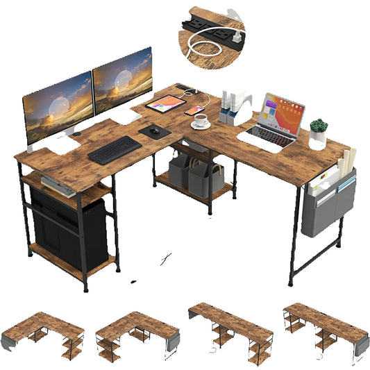 COSYHOMES Corner Desk - Multifunctional and Modular (140x140 cm) 