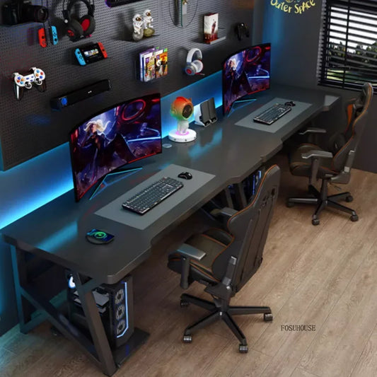 Modern Double Computer Desks Home Desktop E-sports Gaming Table Bedroom Simple Desk Student Study Tables Office Furniture EE