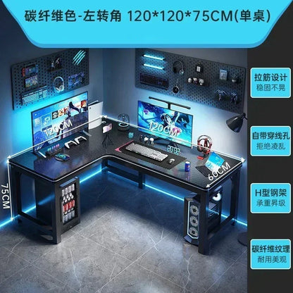 Home Office Furniture Desktop E-sports Table European Double Corner Computer Desks Bedroom Workbench Internet Cafe Gaming Desk