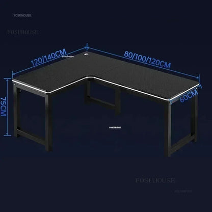 Home Office Furniture Desktop E-sports Table European Double Corner Computer Desks Bedroom Workbench Internet Cafe Gaming Desk