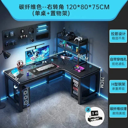 Home Office Furniture Desktop E-sports Table European Double Corner Computer Desks Bedroom Workbench Internet Cafe Gaming Desk