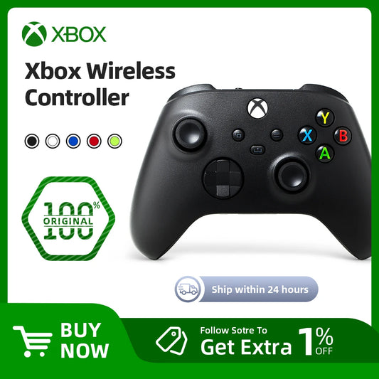 Microsoft Xbox Core Wireless Controller Carbon Electric Volt White Black for Xbox Series X Xbox Series S Xbox One Controller