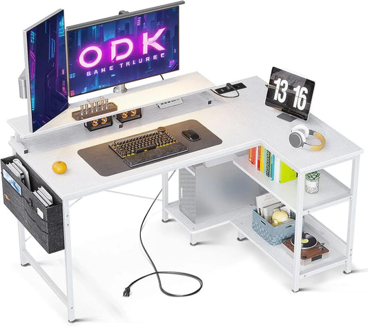 ODK Reversible Corner Desk - The Complete and Organized Workspace 