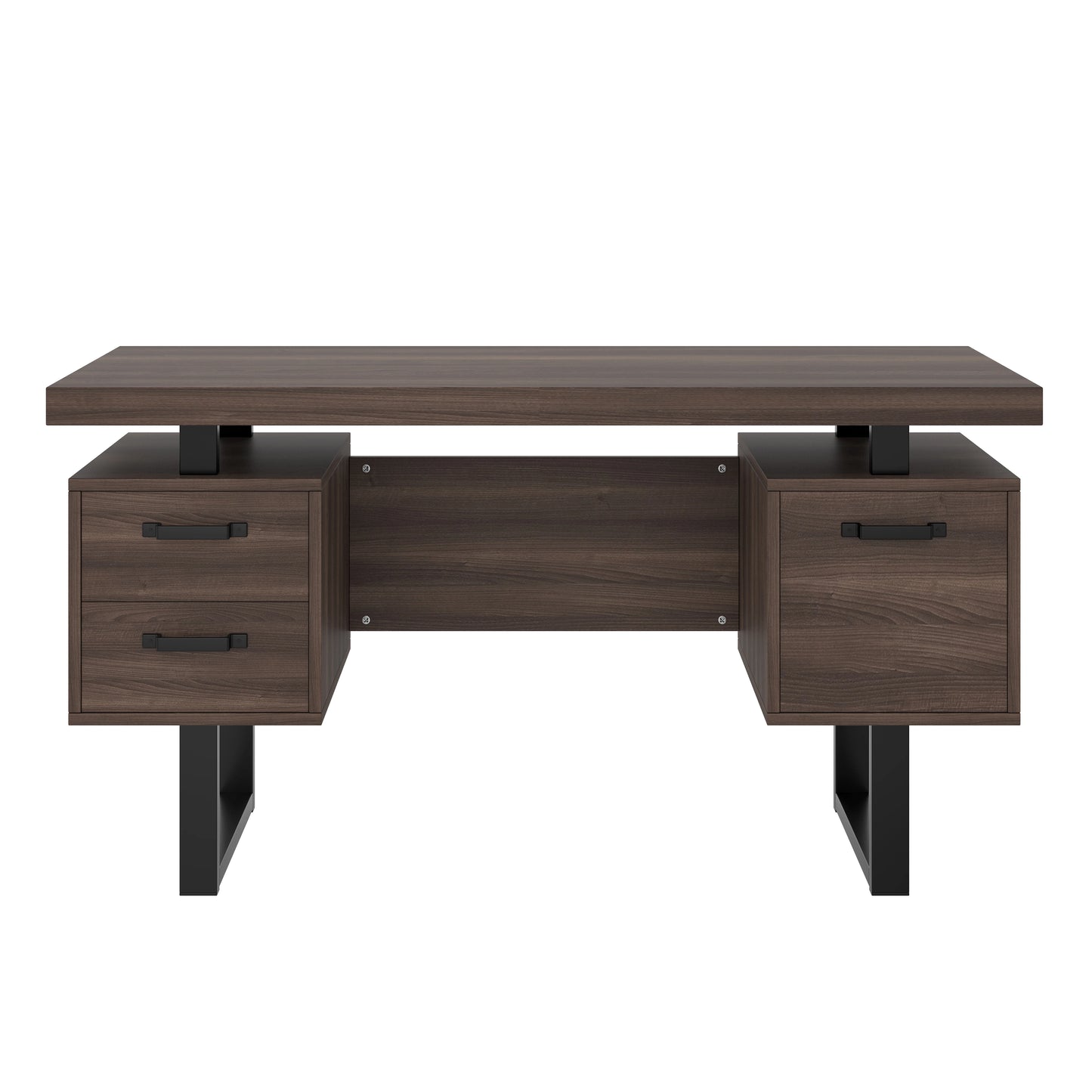 Modern Desk 135×54 cm with Silent Drawers – High-End MDF &amp; Steel 