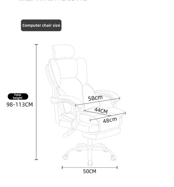 Chaise Executive Boss Ergonomique - Fauteuil Direction Repose-Pieds Café