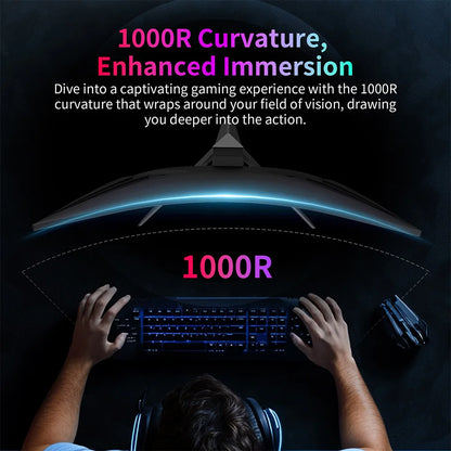 KTC 27" QHD 240Hz Curved Gaming Monitor - 1000R 1ms FreeSync