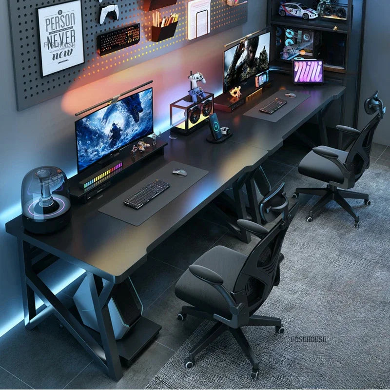 Modern Double Computer Desks Home Desktop E-sports Gaming Table Bedroom Simple Desk Student Study Tables Office Furniture EE