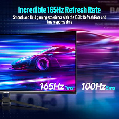 Gawfolk 34" Curved Gaming Monitor 21:9 UWQHD 165Hz - 3440x1440 1500R - VA HDR400