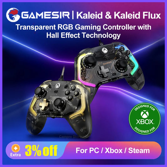 GameSir Kaleid Flux Kaleid Xbox Wired Controller with Hall Effect Sticks Analog Triggers for Xbox Series S Series X Xbox One PC
