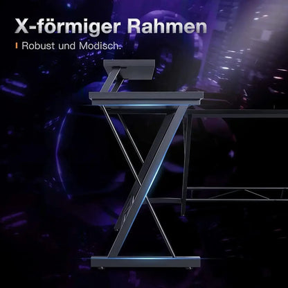 Zeitlich begrenzter Rabatt--ODK Gaming Tisch, Gaming Schreibtisch Eckschreibtisch für Gamer, Schreibtisch L Form