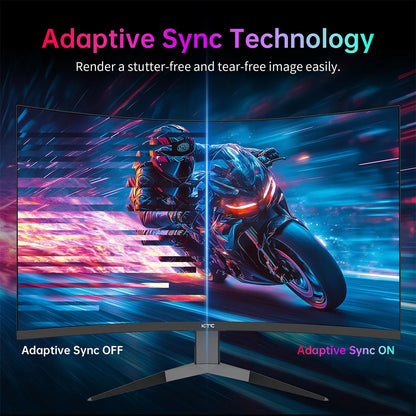 KTC 27" QHD 240Hz Curved Gaming Monitor - 1000R 1ms FreeSync