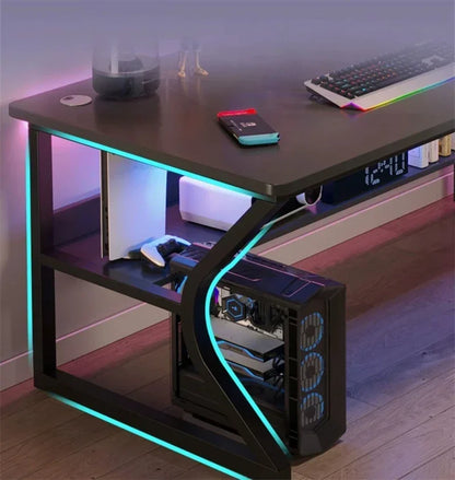 Simple Desktop Computer Desks Home Bedroom Workbench Gaming Tables Office Furniture Student Study Writing Desk and Chair Set E