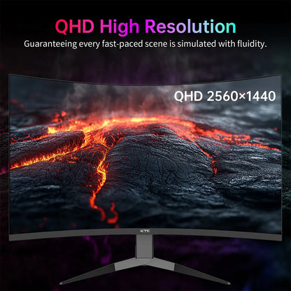 KTC 27" QHD 240Hz Curved Gaming Monitor - 1000R 1ms FreeSync