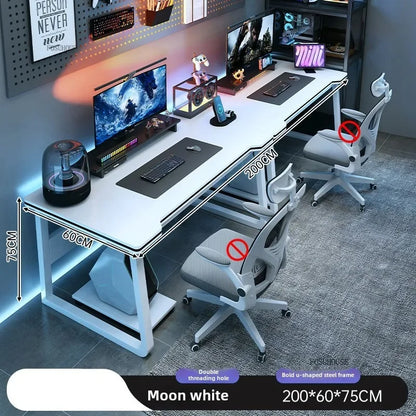 Modern Double Computer Desks Home Desktop E-sports Gaming Table Bedroom Simple Desk Student Study Tables Office Furniture EE
