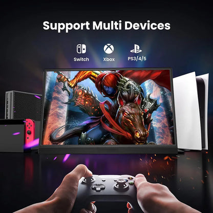 Écran Portable 15.6" Simple ou Double – FHD 1080P HDR, Faible Lumière Bleue, Compatible PC, Mac, Xbox, PS4/PS5, Switch & Smartphone
