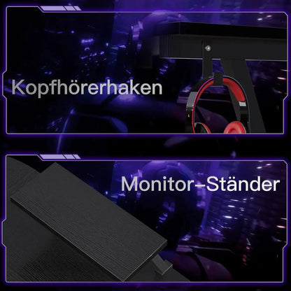 Zeitlich begrenzter Rabatt--ODK Gaming Tisch, Gaming Schreibtisch Eckschreibtisch für Gamer, Schreibtisch L Form