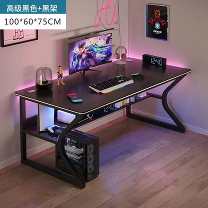 Simple Desktop Computer Desks Home Bedroom Workbench Gaming Tables Office Furniture Student Study Writing Desk and Chair Set E